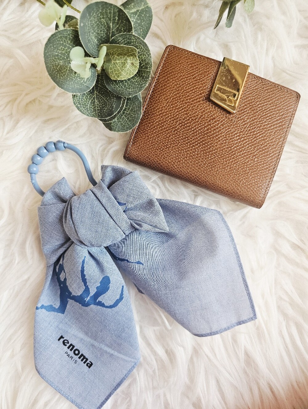 RENOMA PARIS 2pc Bundle: Wallet & Scarf Charm.